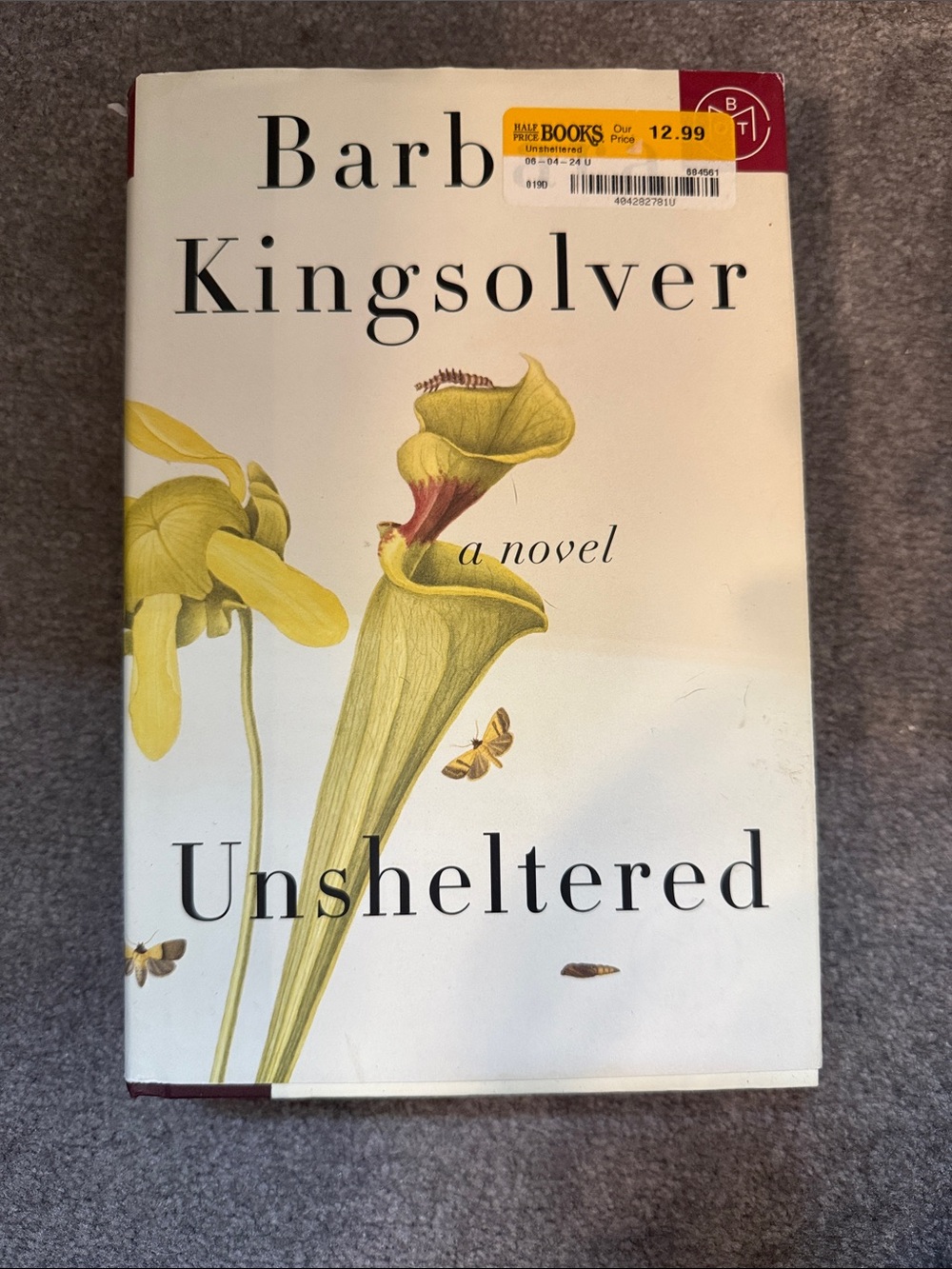 Unsheltered by Barbara Kingsolver - Yellow & Cream Cover
